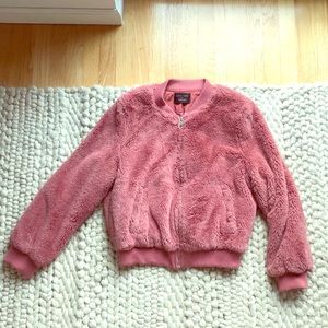 Cozy fuzzy pink jacket